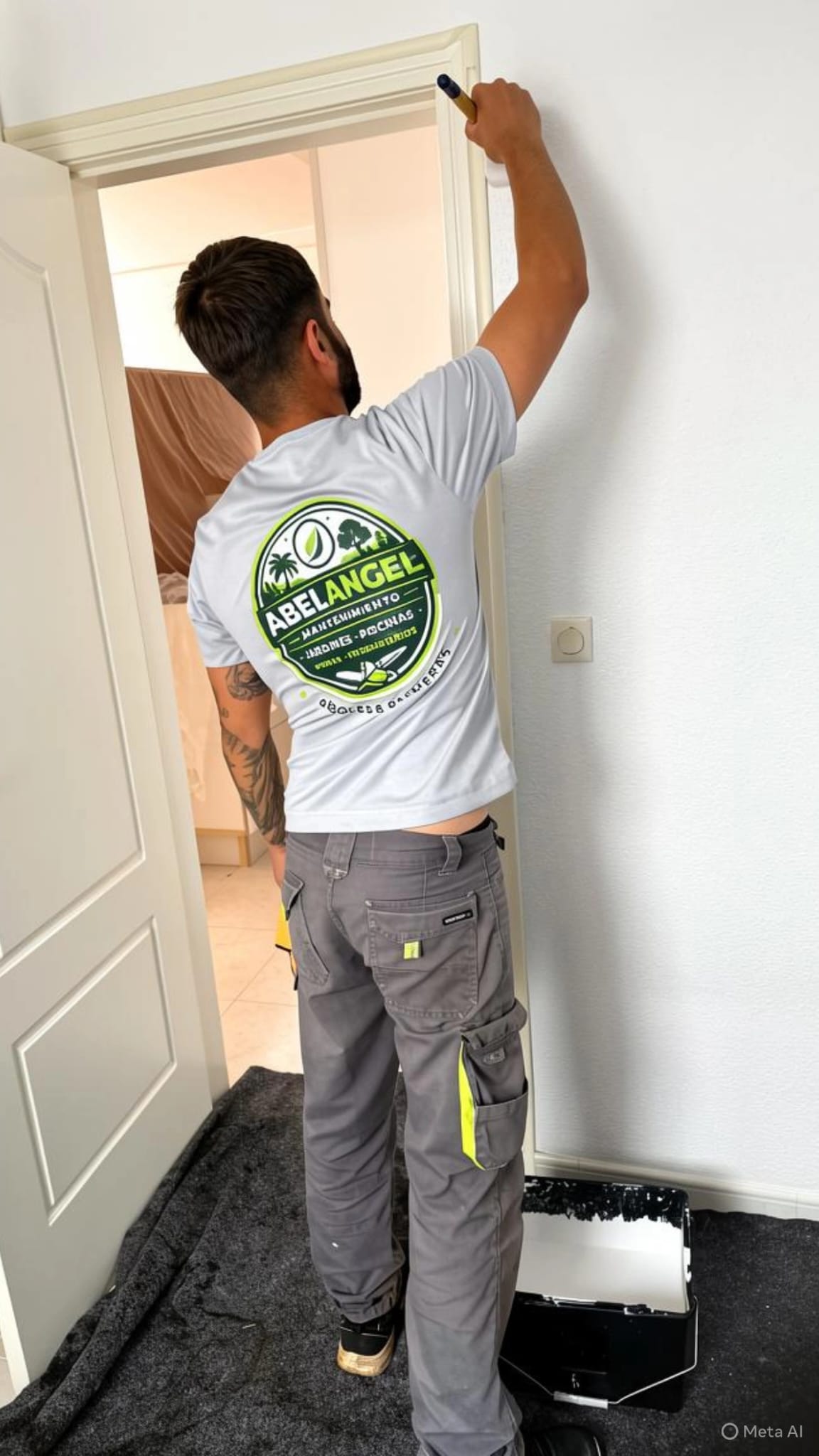 Camiseta corporativa personalizada AbelAngel Mantenimiento · Conde Creations Dénia
